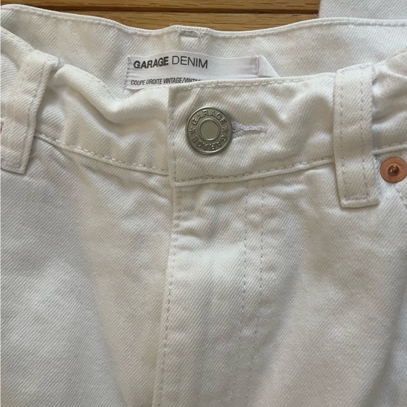 GARAGE 100 percent cotton distressed crisp white jeans - size 7 (28 waist) pox - Picture 7 of 8